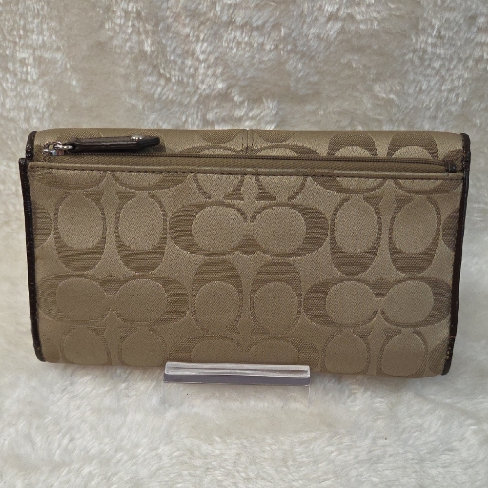 Coach Vintage Tan Signature long Wallet - Picture 2 of 6